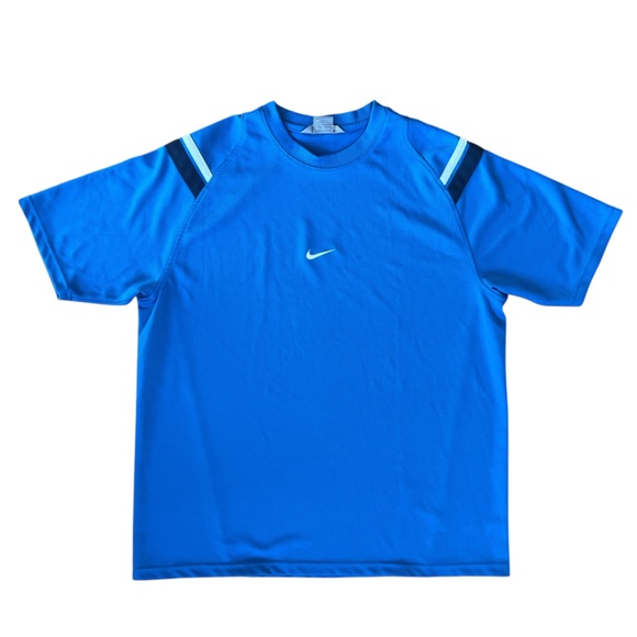 Nike Other - Y2K Nike Men's Blue Sports‎ Shirt Size XL Short Sleeve Vintage Middle Swoosh